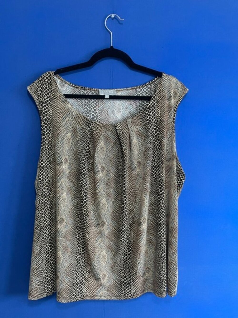 Laura Plus Snakeskin Print Blouse/Shell - Size 2X
